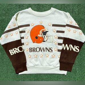 Vintage 80’s Cleveland Browns NFL Logo Crewneck Sweatshirt Youth Boys Size 5T